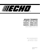 ECHO SRM-2400 OPERATOR'S MANUAL Pdf Download.