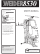 Weider 8530 Manuals