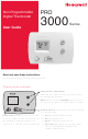 Honeywell Pro 3000 Heat Pump Thermostat User Manual