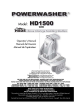 POWERWASHER HD1500 OPERATOR'S MANUAL Pdf Download.