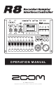 ZOOM R8 OPERATION MANUAL Pdf Download | ManualsLib
