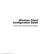 2Wire third-party wireless Ethernet adapters Configuration Manual