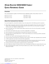 3Com Router 5682 Quick Reference Manual
