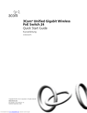 3Com Unified Gigabit Wireless PoE Switch 24 3CRWE776075 Quick Start Manual