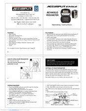 Accusplit Eagle 190XLG Operating Instructions Manual