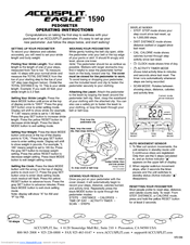 Accusplit Eagle 970-046 Instruction Manual