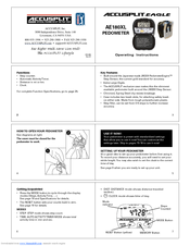 Accusplit Eagle AE180XL Operating Instructions