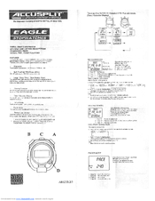 Accusplit Eagle AE625M13 Instruction Manual