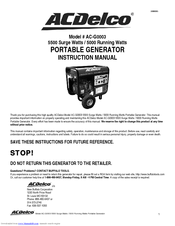 ACDelco AC-G0003 Instruction Manual