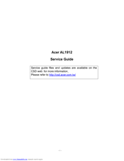 Acer AL1912 Service Manual