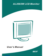 Acer AL2002W User Manual
