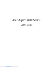 Acer 2020 Series User Manual