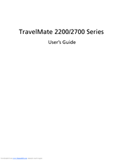 Acer Extensa 2700 Series User Manual