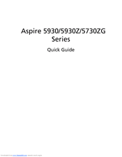 Acer Aspire 5930 Quick Manual