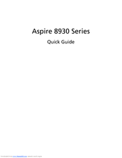 Acer Aspire 8930 Series Quick Manual