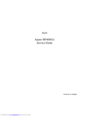 Acer ASPIRE M5400(G) Service Manual