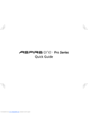 Acer Aspire One Pro 531h Quick Manual