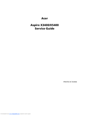 Acer ASPIRE X5400 Service Manual