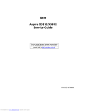 Acer Aspire X3812 Service Manual