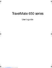 Acer TravelMate 650 Series User Manual