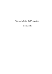 Acer TravelMate 802 User Manual