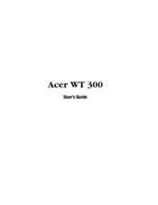 Acer WT 300 User Manual