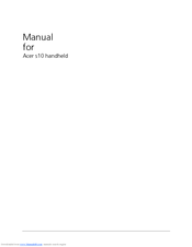 Acer s10 Manual