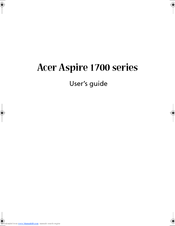 Acer Aspire 1700 Series User Manual