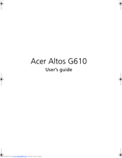 Acer Altos G610 User Manual