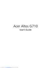 Acer Altos G710 User Manual