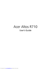 Acer Altos R710 User Manual