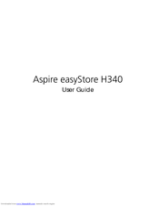 Acer Aspire easyStore H340 User Manual