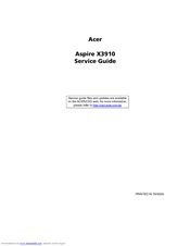 Acer Aspire X3910 Service Manual