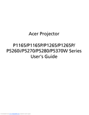 Acer P1265P Series User Manual