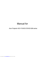 Acer XD1280D Manual
