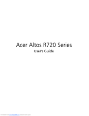 Acer Altos R720 Series User Manual