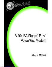 ActionTec Plug n' Play Voice/Fax Modem V.90 ISA User Manual