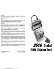 Actron Global OBD II Scan Tool 9620 User Manual