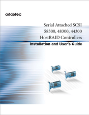 Adaptec 58300 Installation And User Manual