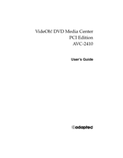 Adaptec VideOh! AVC-2410 User Manual