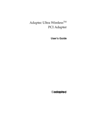 Adaptec WirelessTM User Manual