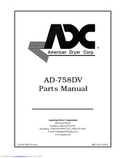 ADC AD-758DV Parts Manual