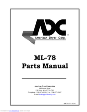Adc ML-78 Parts Manual