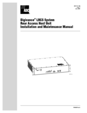 ADC Digivance 19717-A Installation And Maintenance Manual