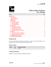 ADC FTD1 User Manual