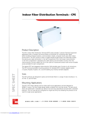 ADC Indoor Fiber Distribution Terminals Brochure