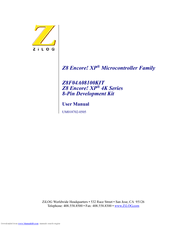 ZiLOG Z8 Encore! Z8F04A08100KIT User Manual