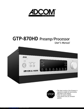 Adcom GTP-870HD User Manual