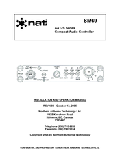 Nat AA12S Series Compact Audio Controller SM69 Installation And Operation Manual