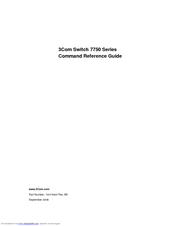 3Com 7750 Series Command Reference Manual